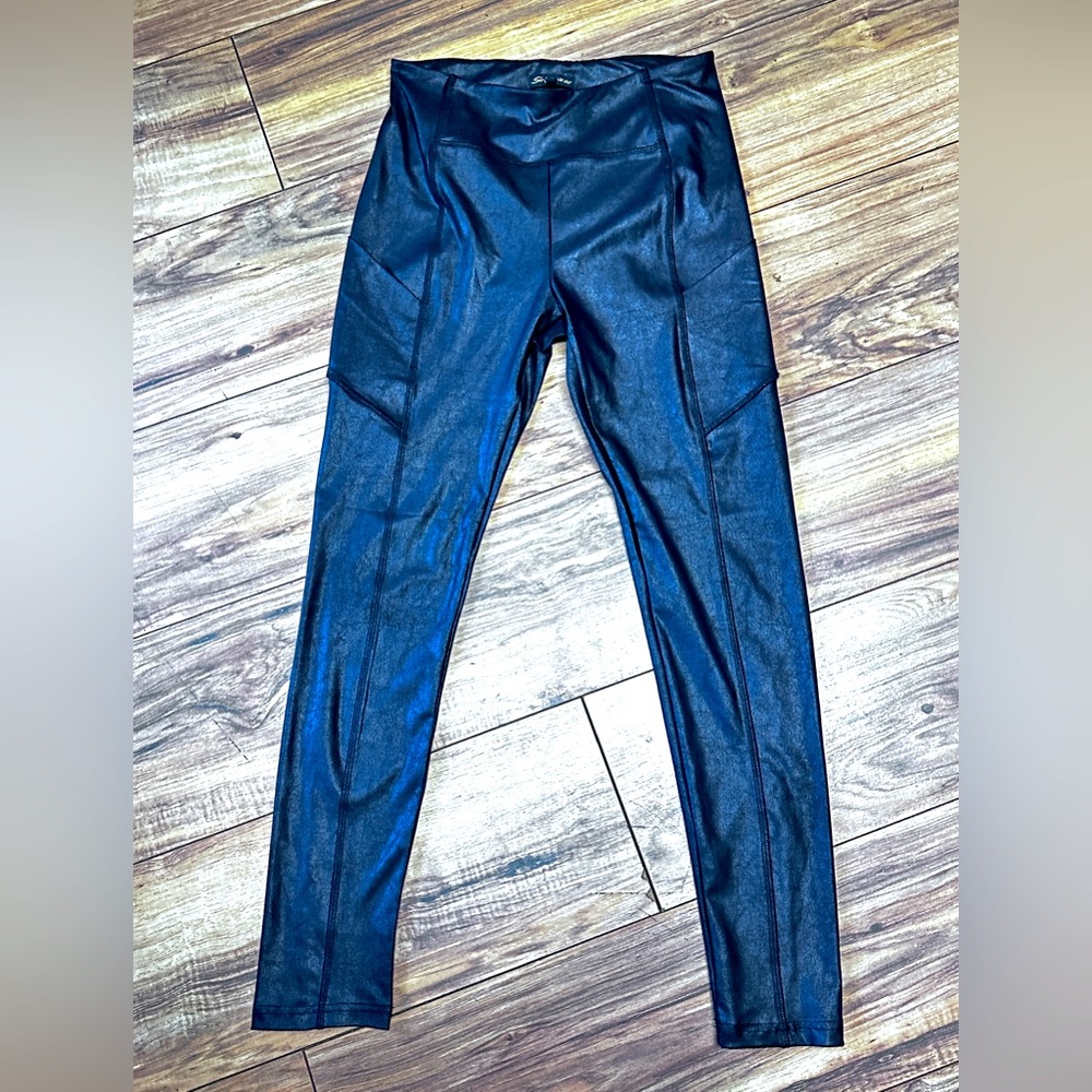 Shiny Black Leggings by Shinestar. Size M.